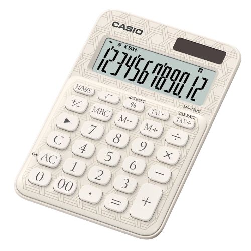 Calculadora casio calculo de impuesto 12 digitos MS 20UC JWE Estampada