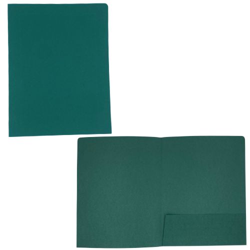 Carpeta con bolsillo en cartulina verde