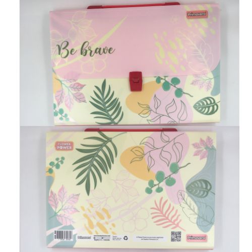 Carpeta con divisiones natural pastel be brave