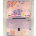 Carpeta con divisiones natural pastel manchas