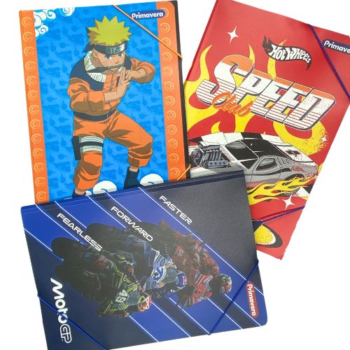 Carpeta legajadora plastica estampada masculina
