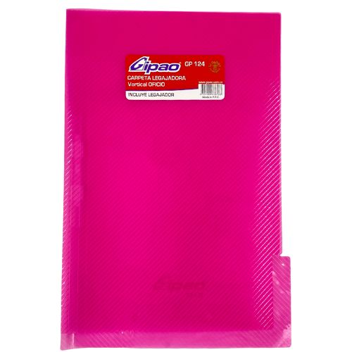 Carpeta legajadora plastica oficio fucsia