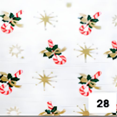 Carton carrugado estampado diseno navidad bastones