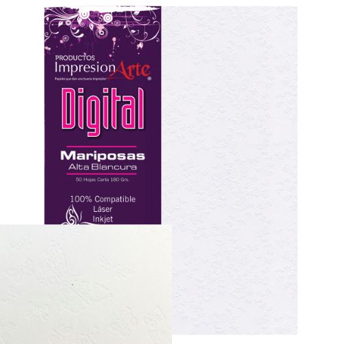 Cartulina o papel texturizado para imprimir mariposas