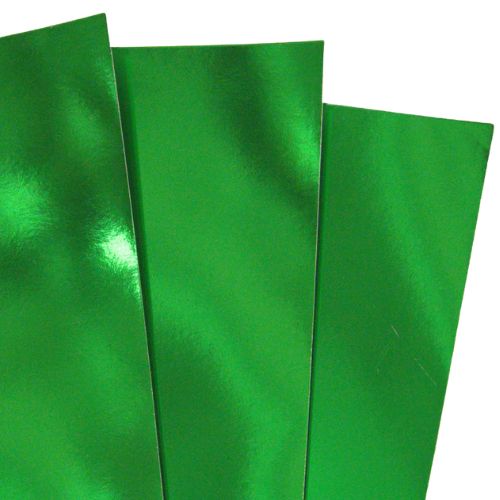Cartulina pliego verde metalizada