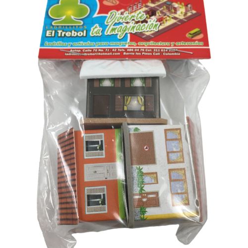 Casa mediana x3 para maqueta
