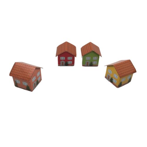 Casas medianas x4 para maquetas