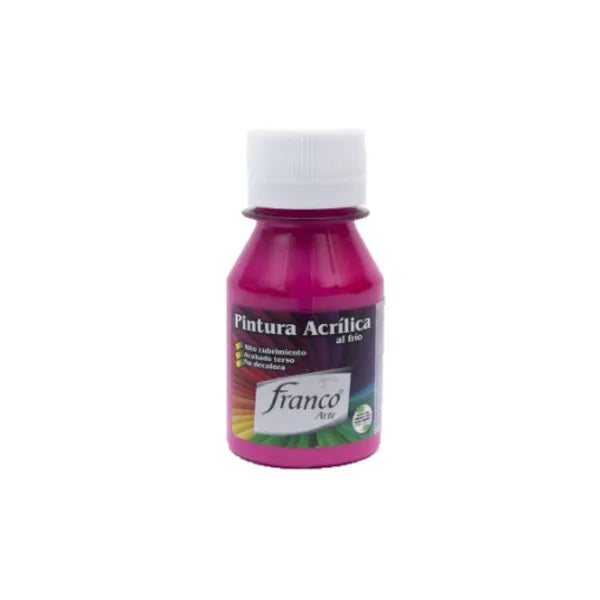 Pintura Acrílica Magenta pequeña franco arte 60 cc