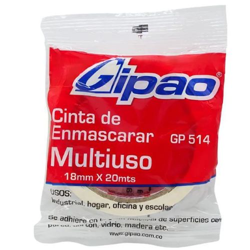 Cinta de enmascarar multiuso gp 514 18mm x 20mts