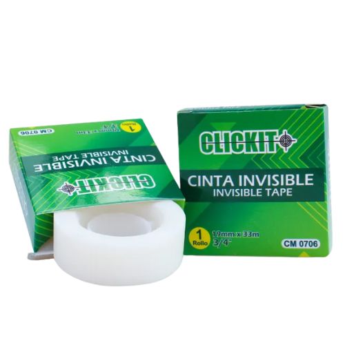 Cinta invisible 19mm x 33m clickit