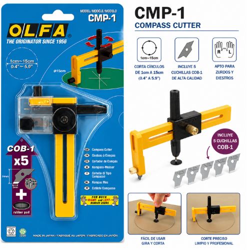 Cortador De Circulos OLFA s (1 cm a 15 cm)