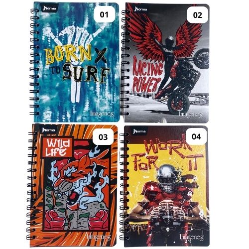 cuadernos argollados pequeños economico - Masculino Cuadriculado