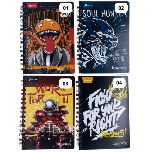 Cuaderno argollado 100 hojas imagenes masculino 1 4