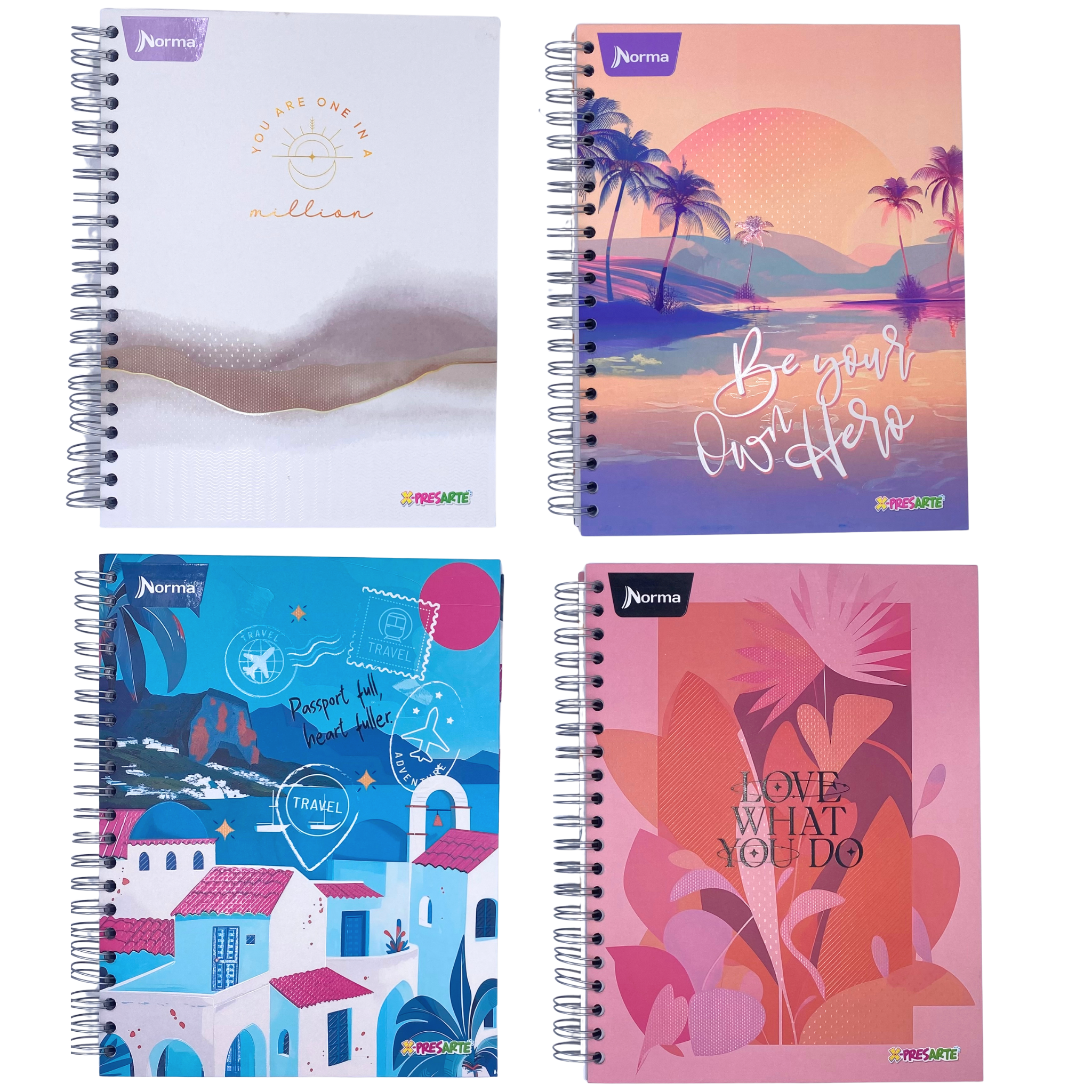 Cuaderno Argollado Mixto Grande Femenino 5 Materias