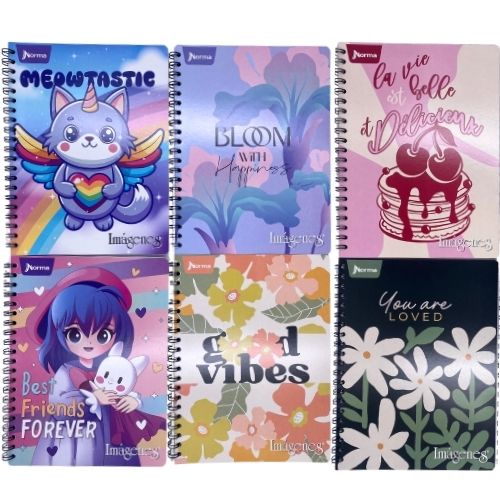 cuadernos norma argollados grandes - Femenino Cuadros