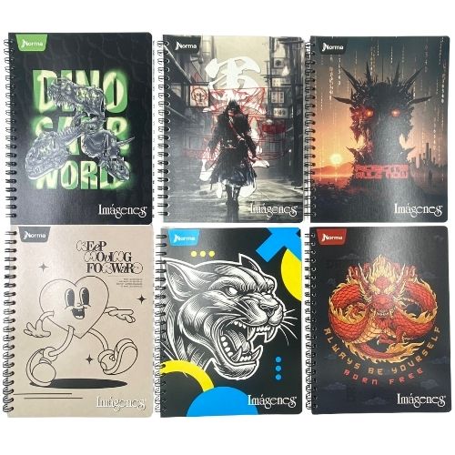 Cuaderno argollado grande masculino lineas