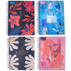 Hardcover Quad-Ruled Large 5-Subject Notebook for Women