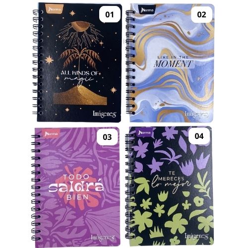 Cuaderno argollado linea corriente 100 hojas imagenes femenino 1 4