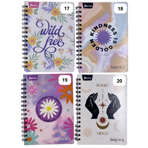 Cuaderno argollado linea corriente 100 hojas imagenes femenino 13 16