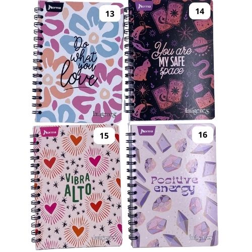 Cuaderno argollado linea corriente 100 hojas imagenes femenino 21 24