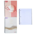 Cuaderno argollado pasta dura grande xpresarte femenino cuadros