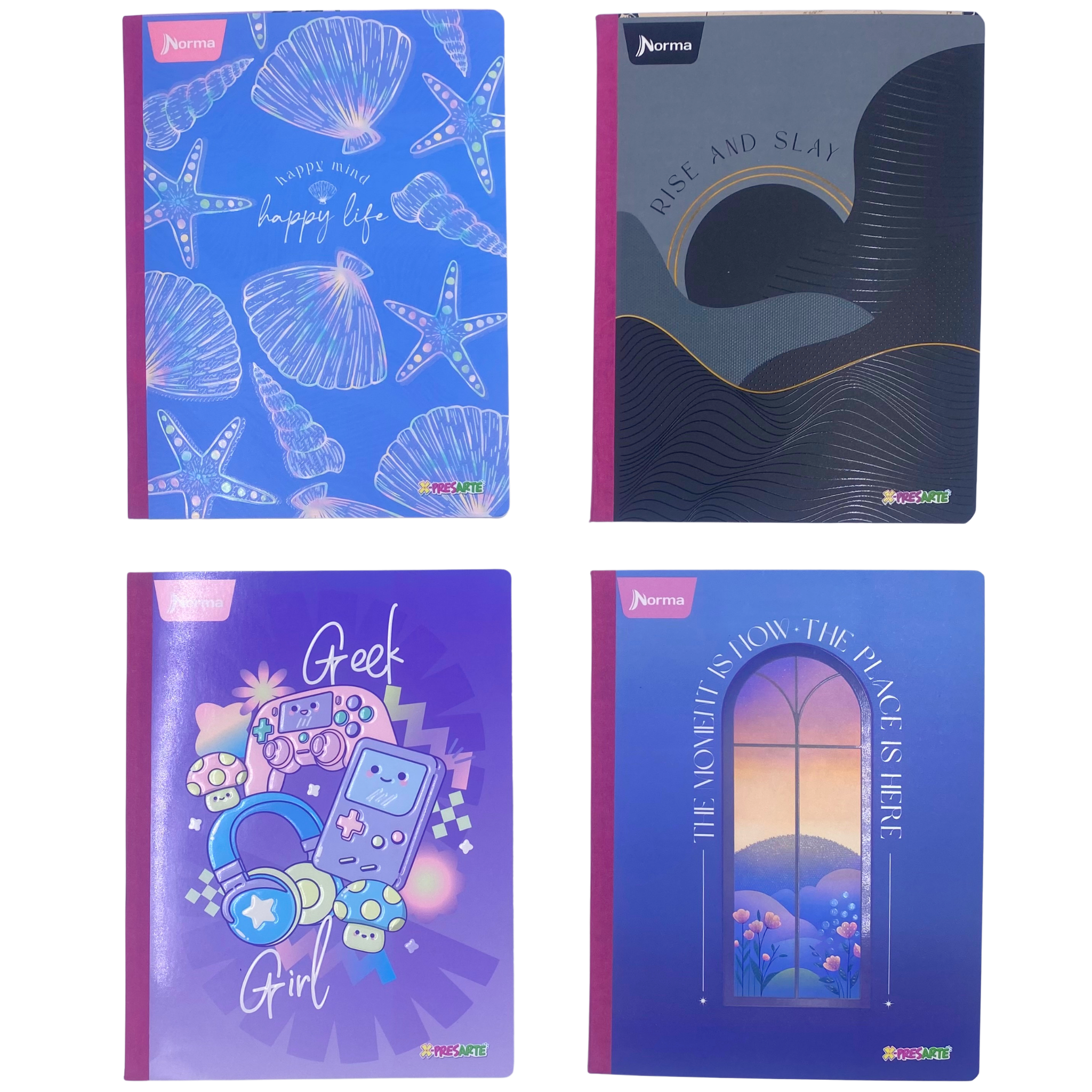 cuaderno norma cosido, Linea corriente 100 hojas gama media - Femenino