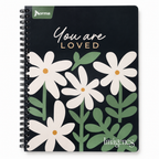 Cuaderno Imágenes femenino argollado de 80 hojas, cuadros. Imagen de referencia. El diseño de portada puede variar.