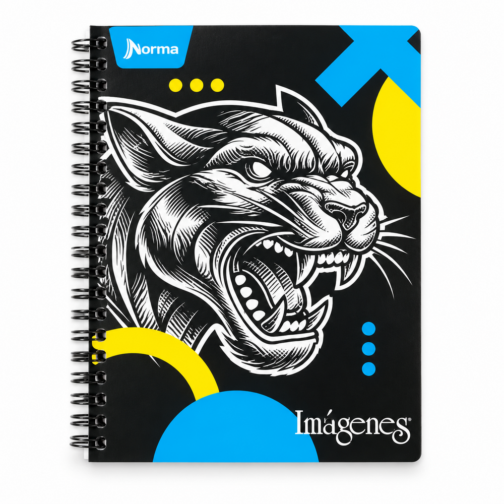Cuaderno Imágenes masculino argollado de 80 hojas. Imagen de referencia. El diseño de portada puede variar.