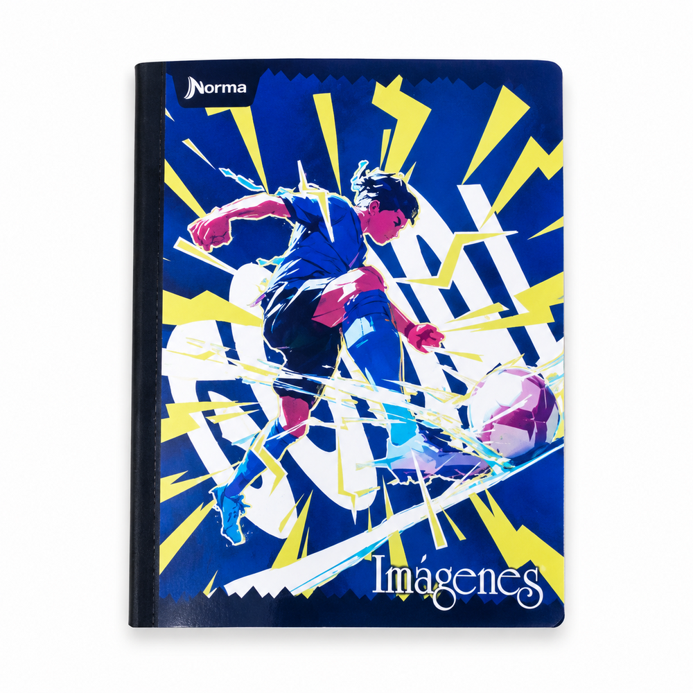 Cuaderno Imágenes masculino cosido. Imagen de referencia. El diseño de portada puede variar.