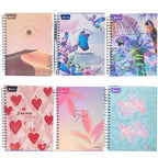 Cuaderno multimateria 5 materias cuadriculado femenino grande