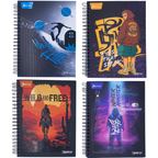 Cuaderno Pasta Dura Cuadriculado Grande 5 Materias Masculino