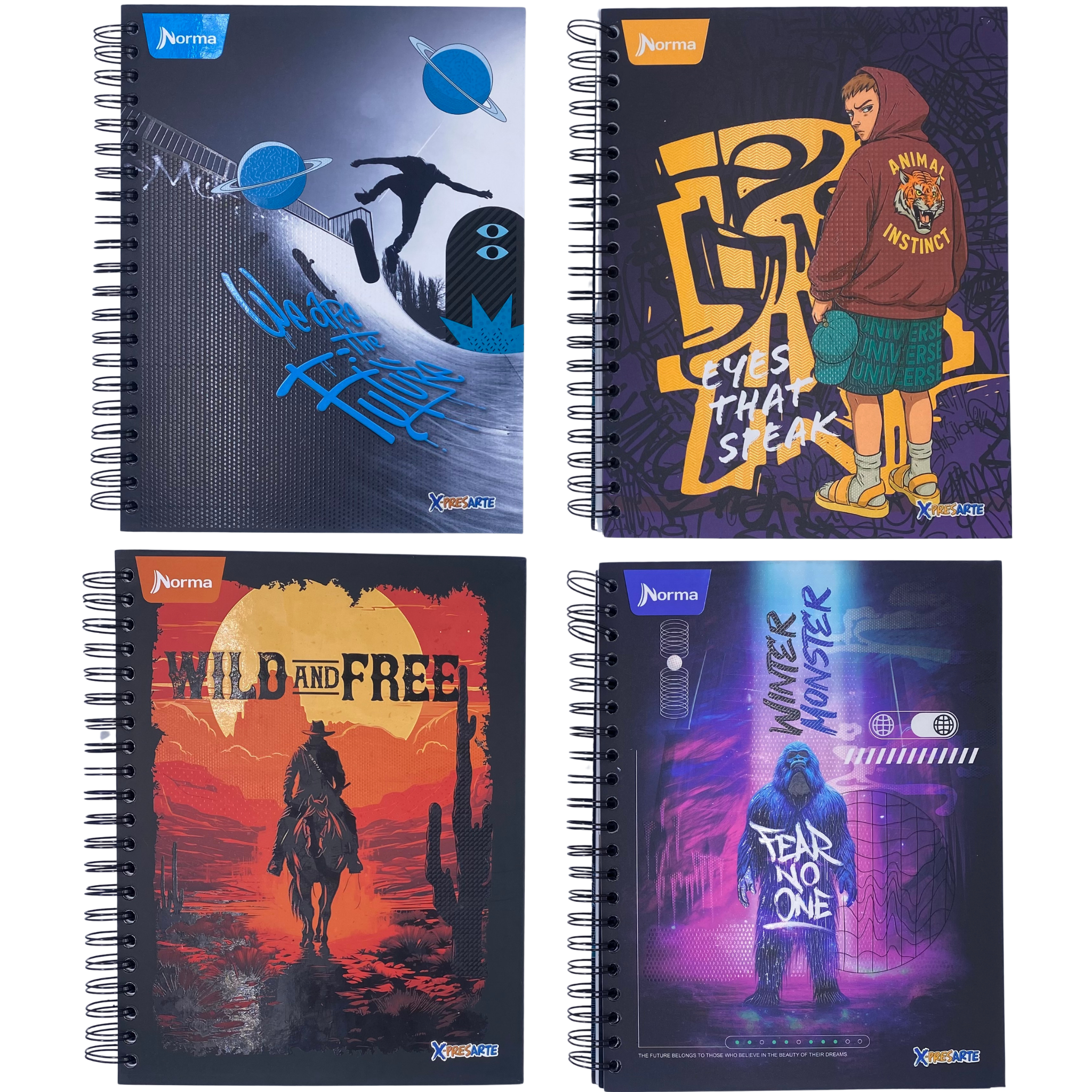 Cuaderno Pasta Dura Cuadriculado Grande 5 Materias Masculino