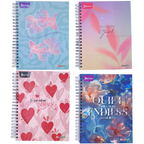Large Feminine 5-Subject Mixed Spiral Notebook