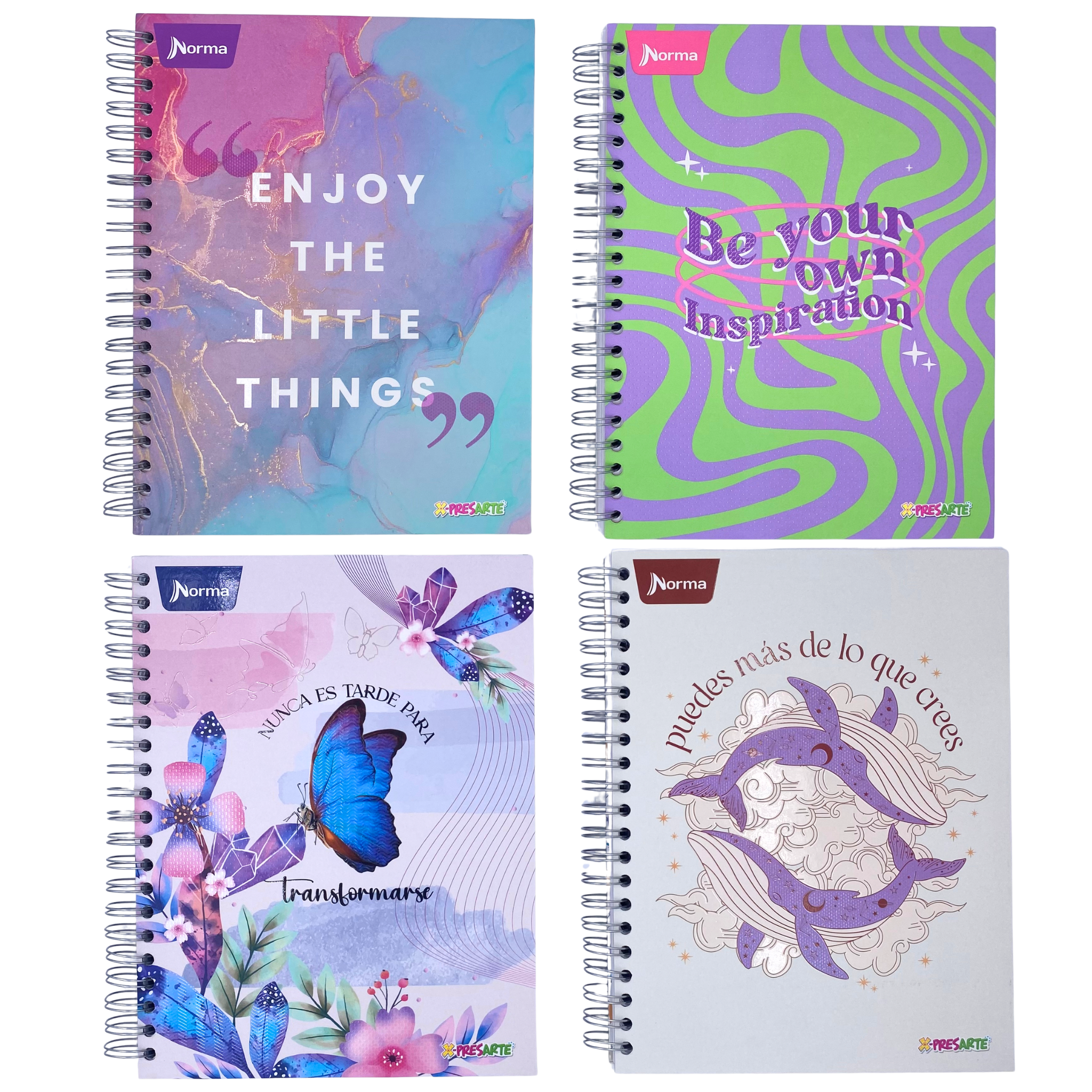 Cuaderno Argollado Mixto Grande Femenino 5 Materias