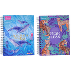 Large Feminine 5-Subject Mixed Spiral Notebook