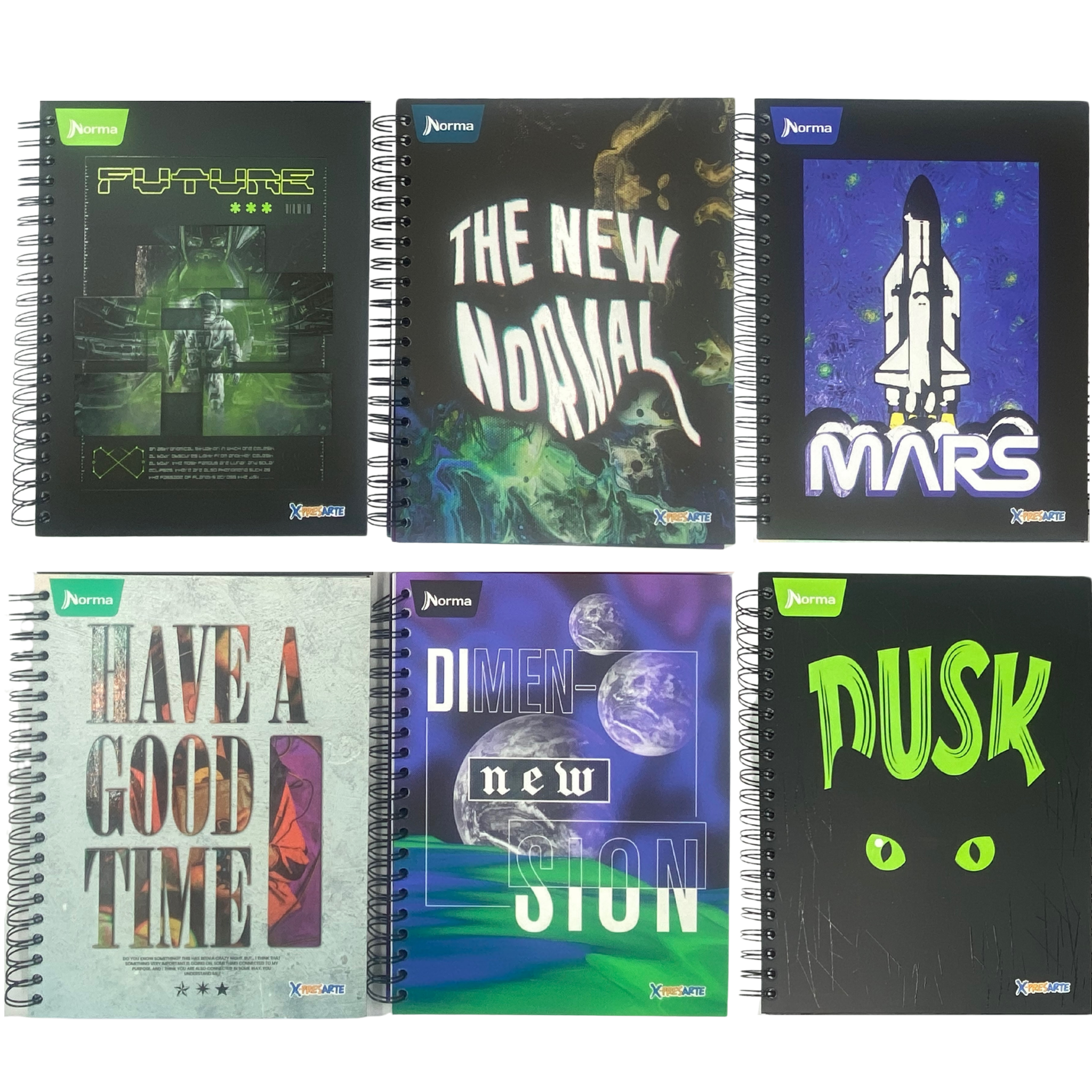 Cuaderno Argollado Mixto Grande Masculino 5 Materias