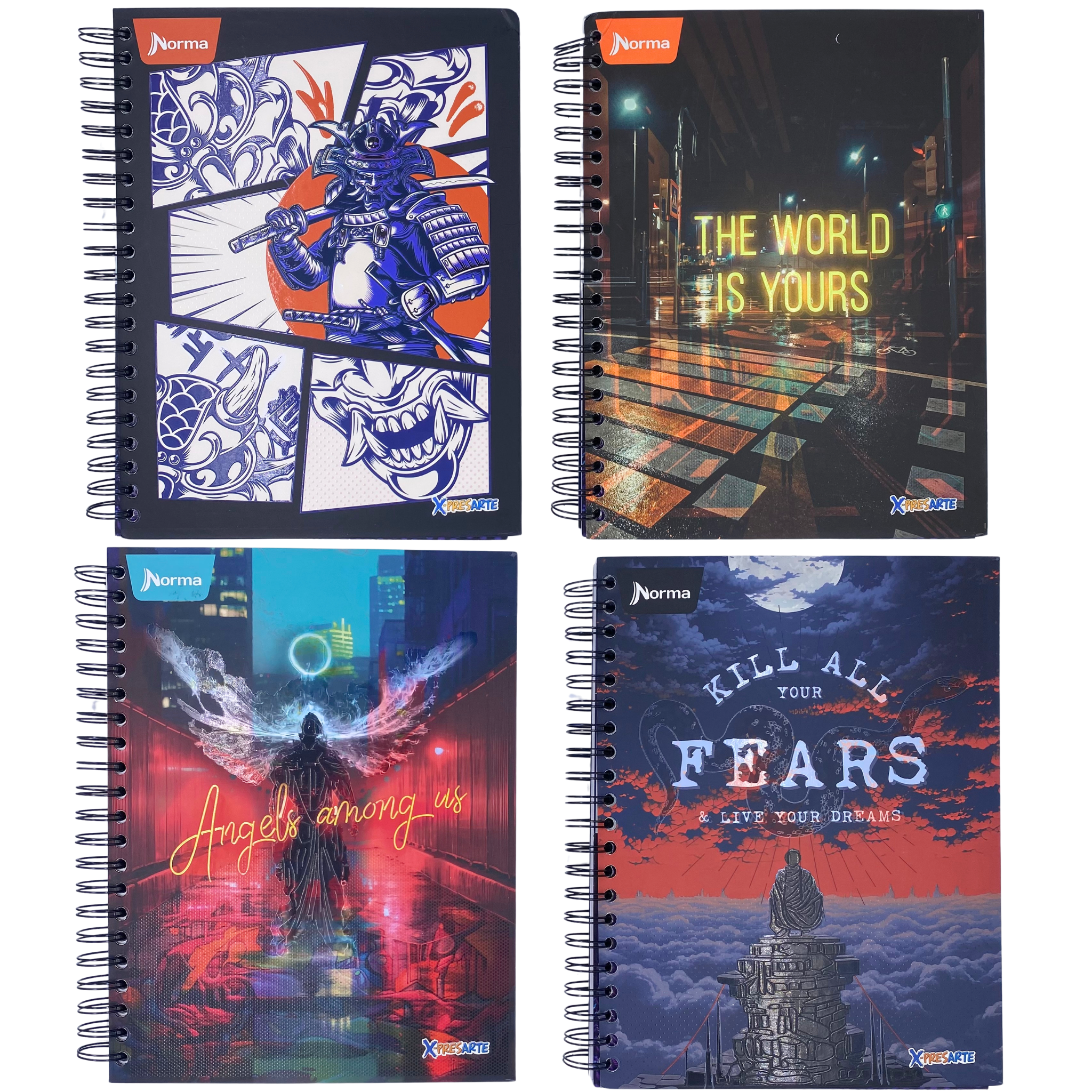 Cuaderno Argollado Mixto Grande Masculino 5 Materias