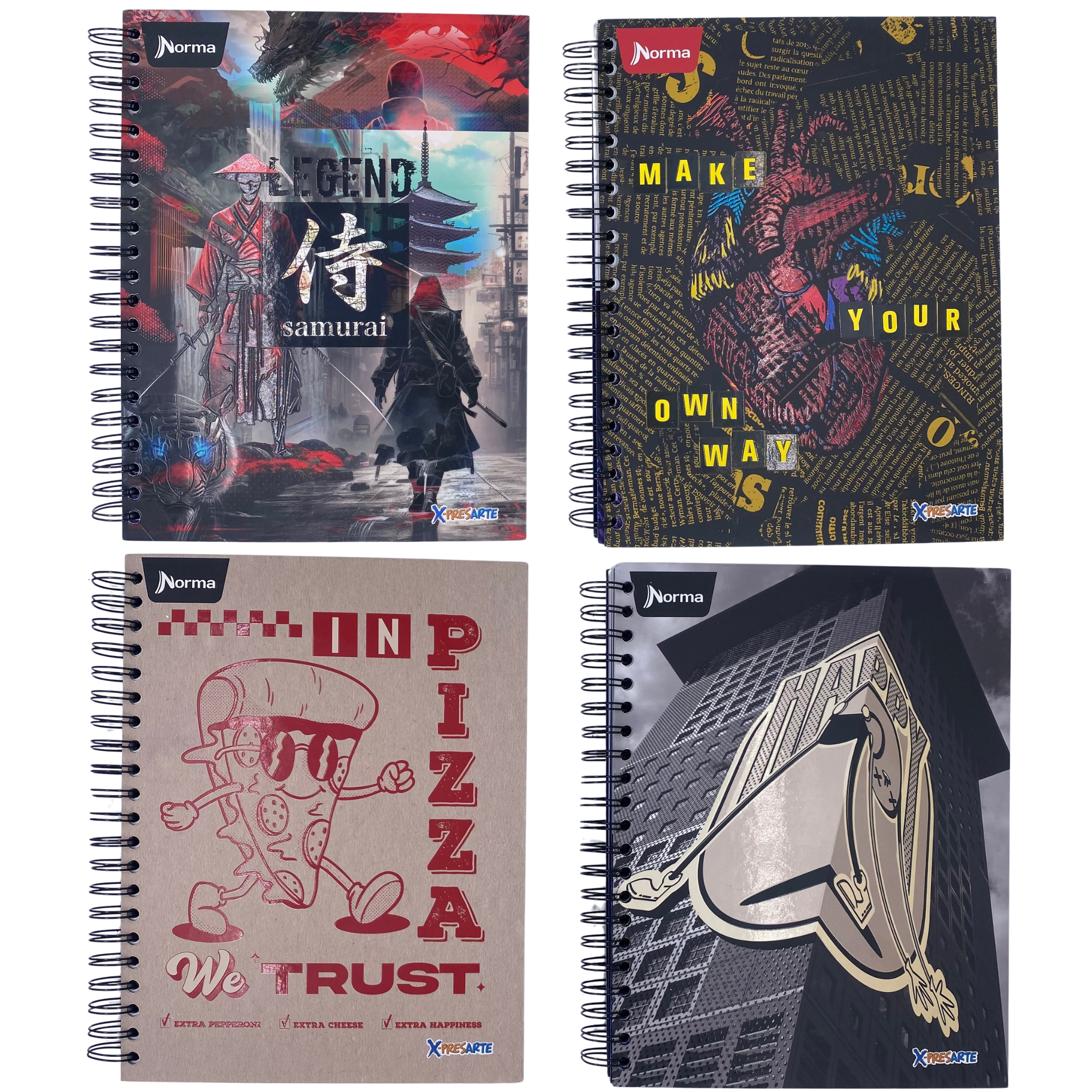 Cuaderno Argollado Mixto Grande Masculino 5 Materias