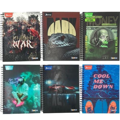 Cuaderno multimateria grande 7 materias cuadriculado masculino xpresarte norma