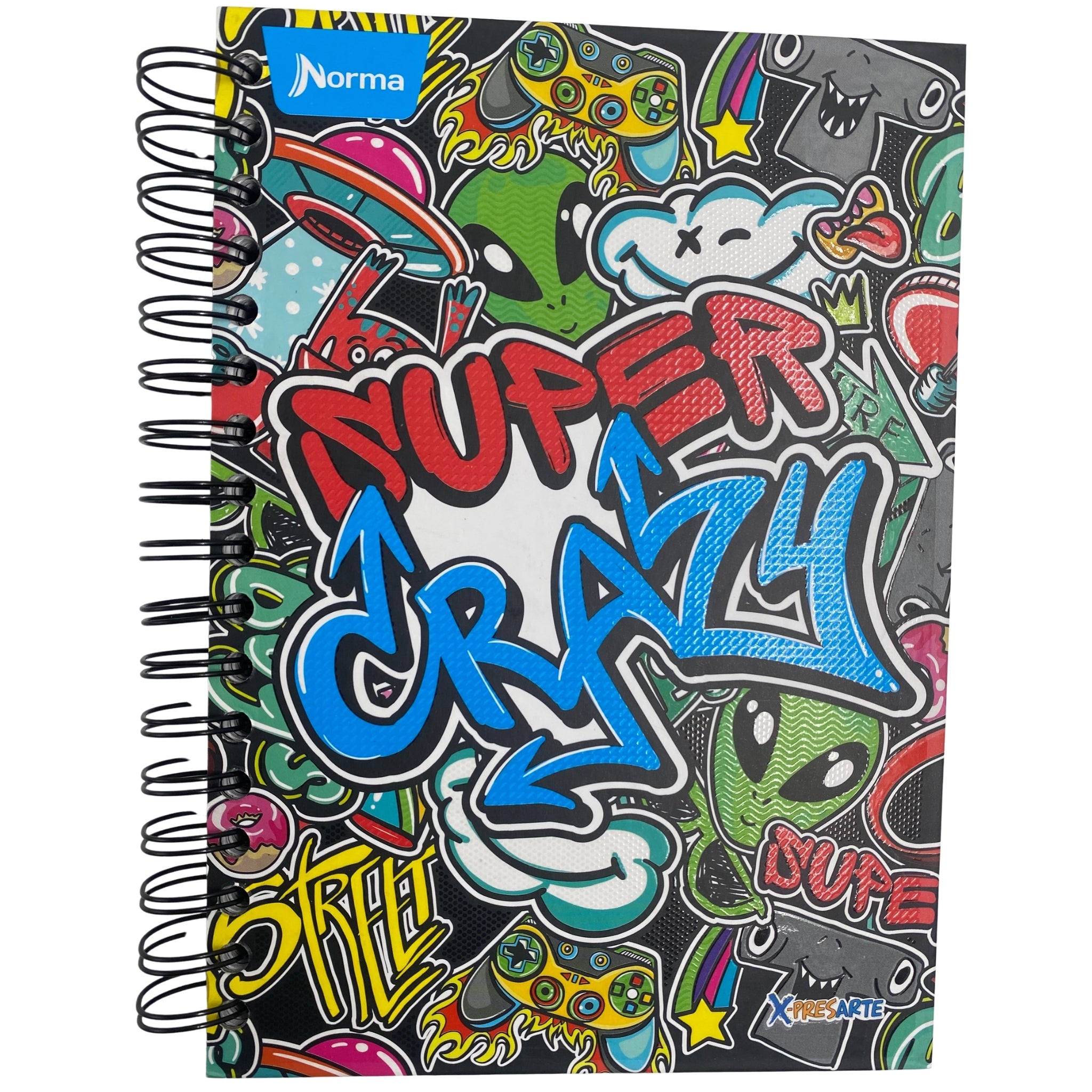 Spiral Hardcover Small Quadruled Notebook 7-Subject Male
