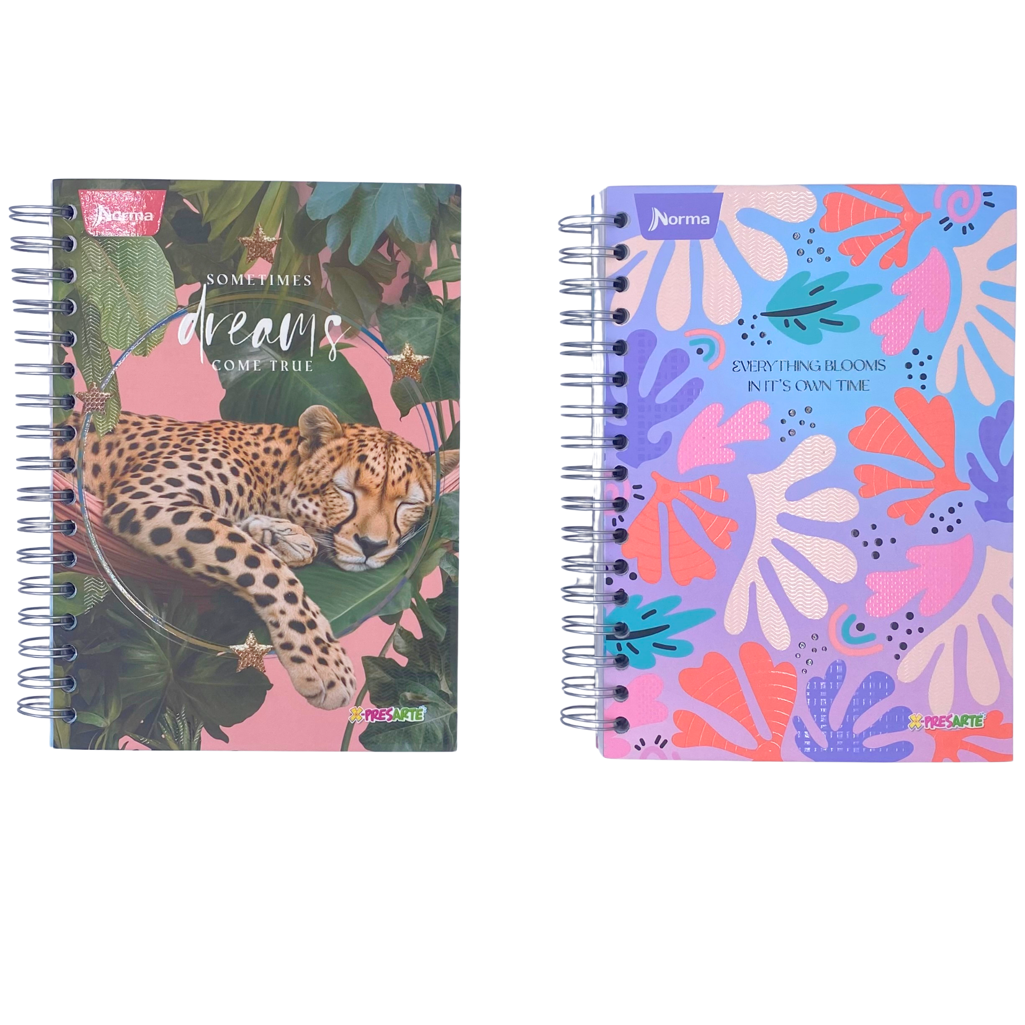 Cuaderno Argollado Pasta Dura Cuadriculado Pequeño 5 Materias Femenino