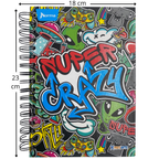 Cuaderno Argollado Pasta Dura Cuadriculado Pequeño 7 Materias Masculino