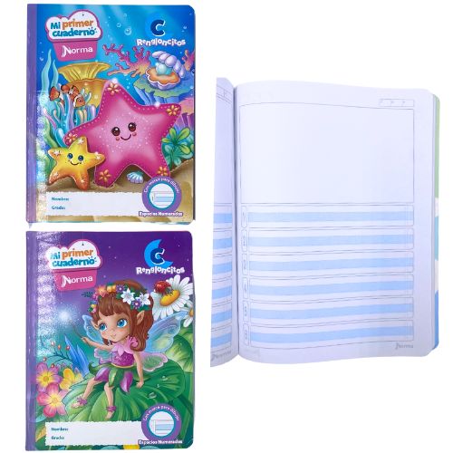 Cuaderno preescolar rengloncios C de norma femenino