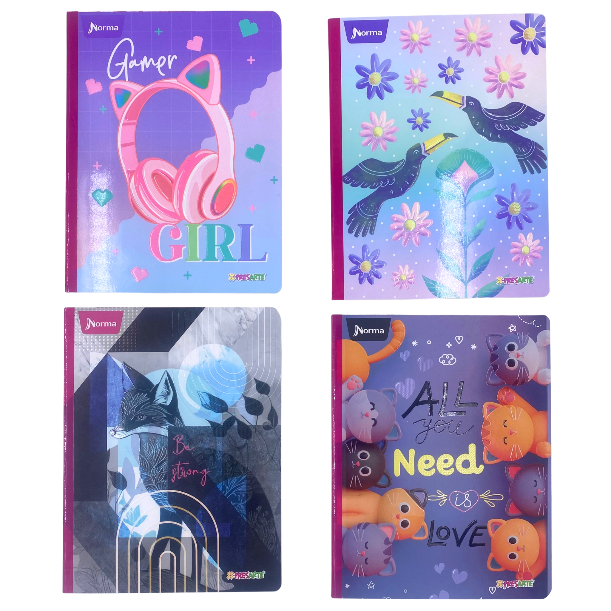 cuaderno cosido cuadriculado de 100 hojas Norma Gama media - Femenino