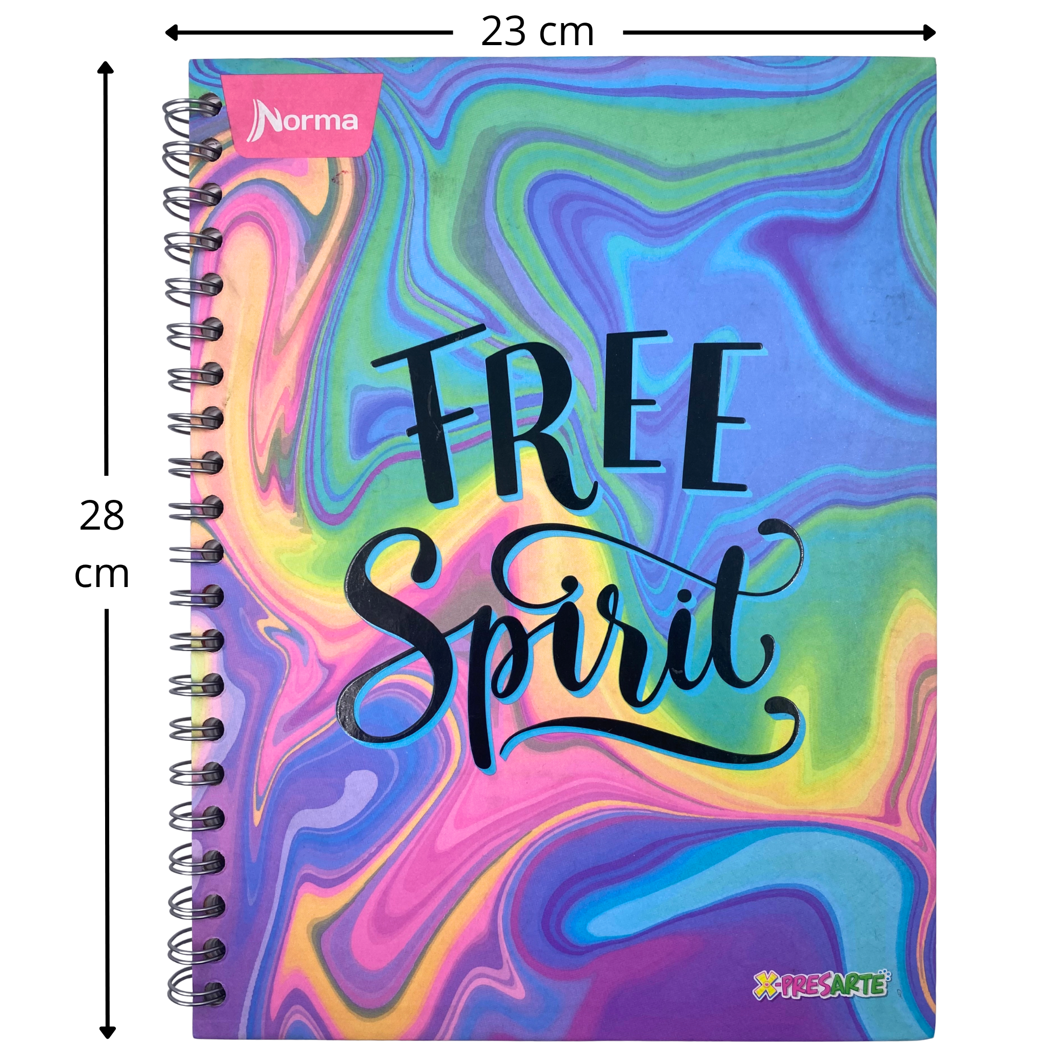 cuaderno grande, Argollado pasta dura - Femenino Cuadros