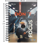 Cuaderno Argollado Pasta Dura Cuadriculado Pequeño 5 Materias Masculino