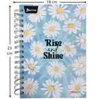 Hardcover Ringbound Notebook, Mixed, Small, Feminine, 7 Subject