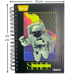 Small Mixed Hardcover Ring Binder for Men, 7 Subjects