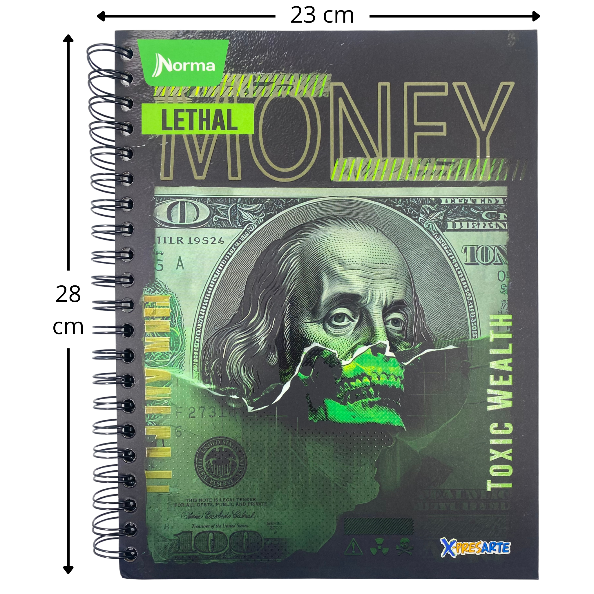 Cuaderno Pasta Dura Cuadriculado Grande 5 Materias Masculino