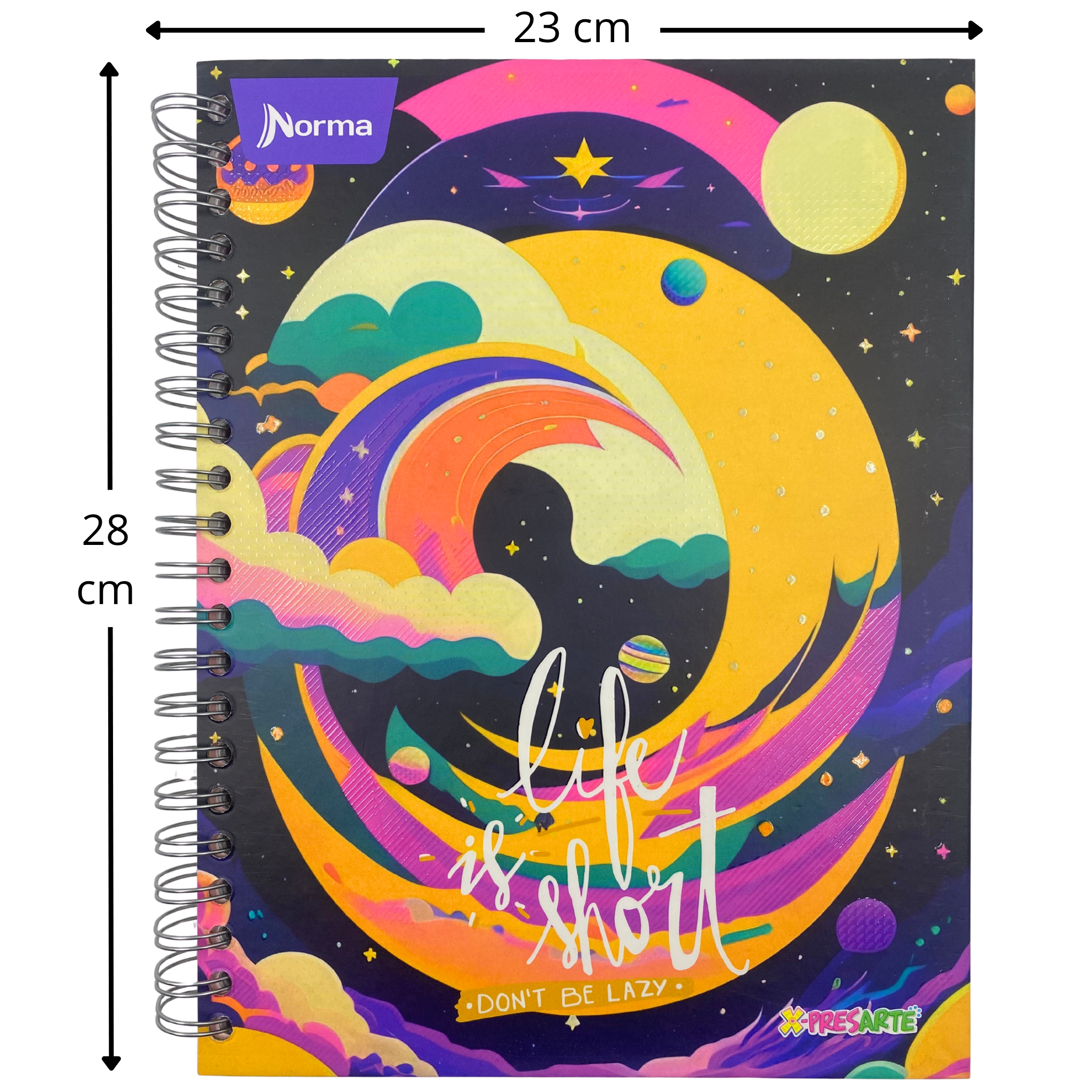 Cuaderno Pasta Dura Cuadriculado Grande 7 Materias Femenino